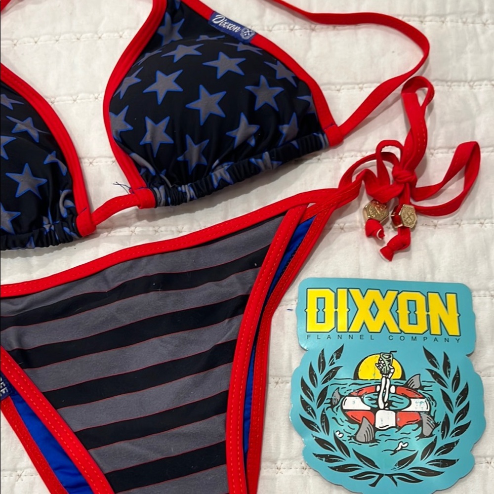 Dixxon Black Ops Star and Stripe Bikini Set
